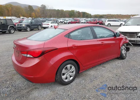 2016 Hyundai Elantra Se from USA, damaged, VIN KMHDH4AE9GU478119